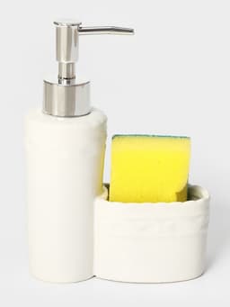 Дозатор для моющего средства с подставкой для губки Доляна «Роза», 200 мл