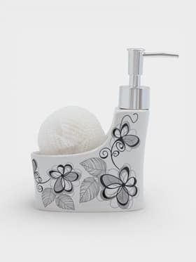 Дозатор для моющего средства с подставкой для губки Доляна «Романтика», 250 мл