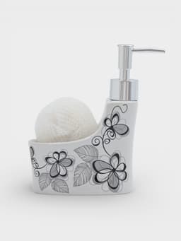 Дозатор для моющего средства с подставкой для губки Доляна «Романтика», 250 мл