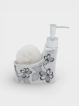 Дозатор для моющего средства с подставкой для губки Доляна «Романтика», 250 мл