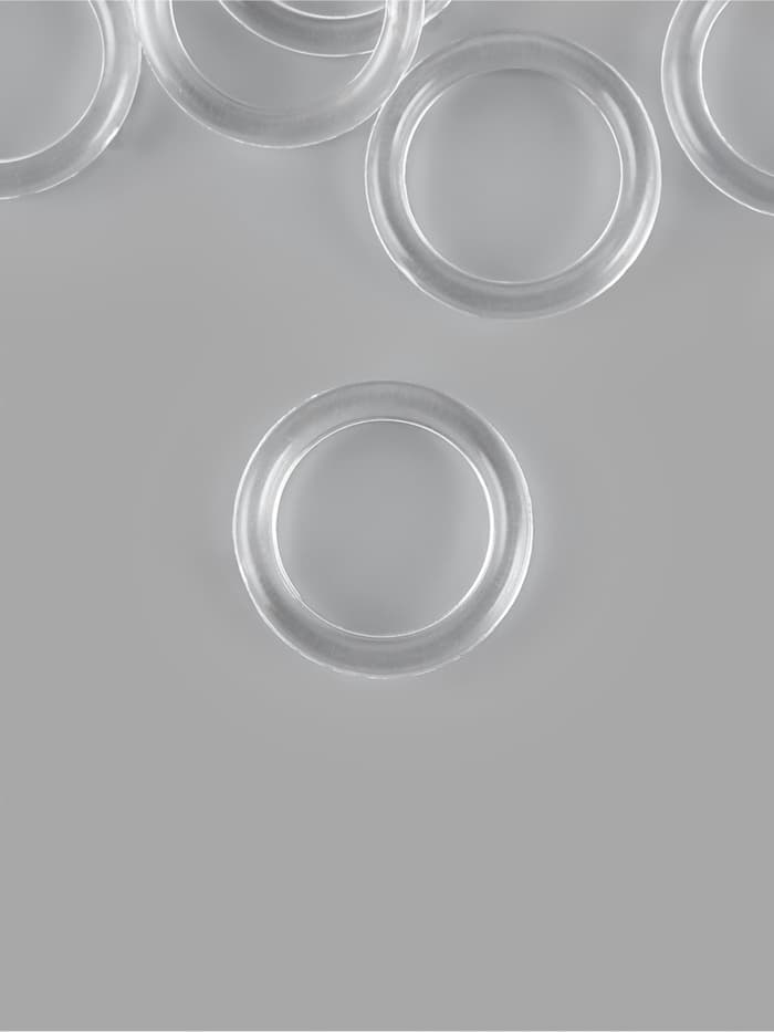 Кольцо для бретелей, пластиковое, 10 мм, 100 шт., прозрачное