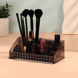 Органайзер для хранения косметики, 16 секций, 12.5×21.5×8 см, чёрный