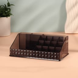 Органайзер для хранения косметики, 16 секций, 12.5×21.5×8 см, чёрный