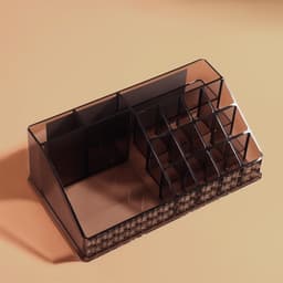 Органайзер для хранения косметики, 16 секций, 12.5×21.5×8 см, чёрный