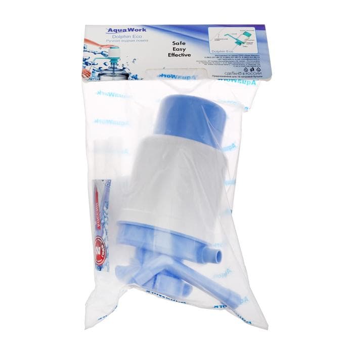 Помпа для воды «Дельфин» Эко, механическая, под бутыль от 11 до 19 л, голубая