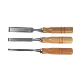 Набор стамесок ЛОМ, деревянная рукоятка, 6-12-18 мм