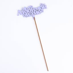 Топпер для торта деревянный «Любимой маме», сиреневый, 14×7 см