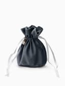 Мешочек бархатный с бусиной, 13×9 см, фасовка 25 шт., серый