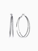 Серьги-кольца «Карма», косичка, цвет серебро, d=5