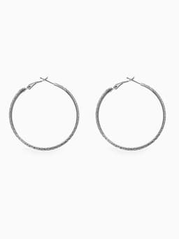 Серьги-кольца «Карма», косичка, цвет серебро, d=5