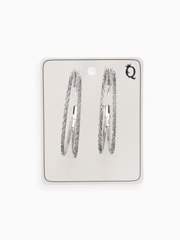 Серьги-кольца «Карма», косичка, цвет серебро, d=5