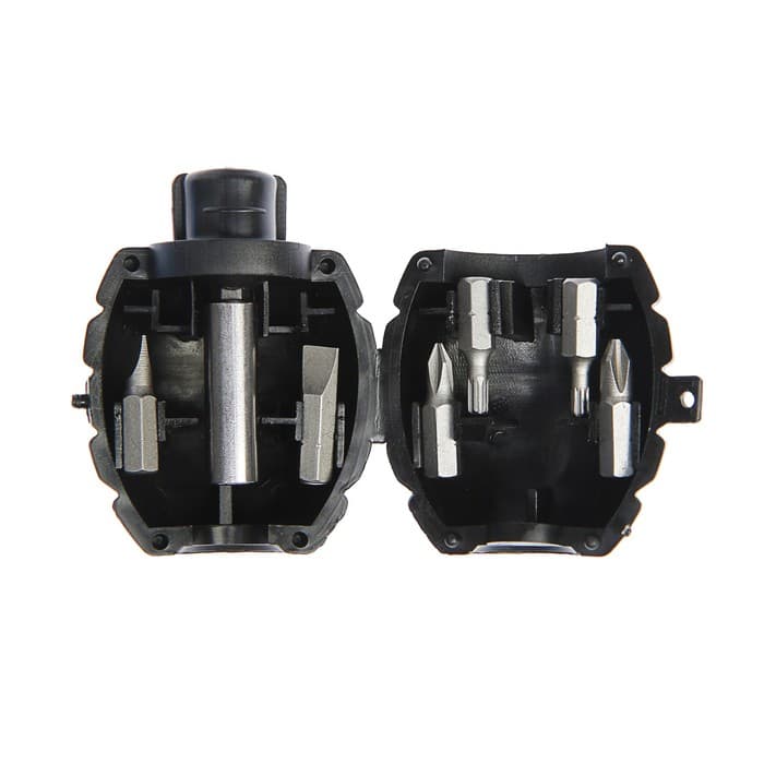 Отвертка с набором бит ТУНДРА «граната», 7 предметов