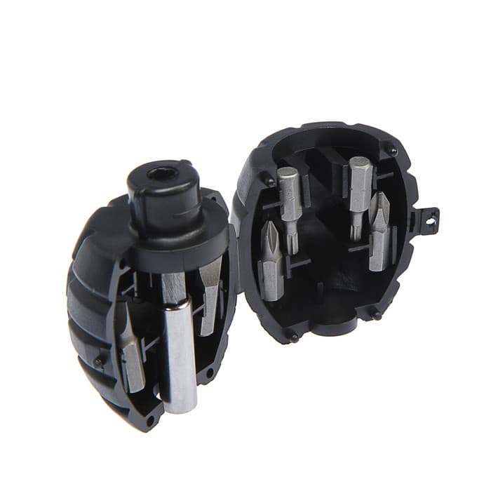 Отвертка с набором бит ТУНДРА «граната», 7 предметов