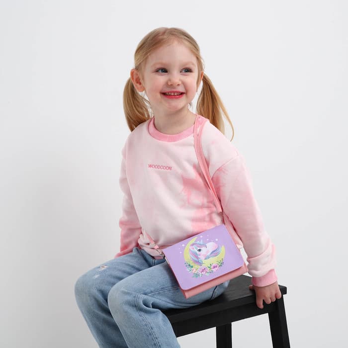 Сумка детская «Единорожка», отдел на клапане, 15×12 см