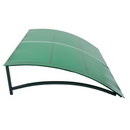 Козырёк над входной дверью, 130×92×35 см, с поликарбонатом, навесной, основание, 20×20×0.7 мм