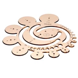 Трафарет Koh-I-Noor 7490 окружности с разными радиусами, дымчатый