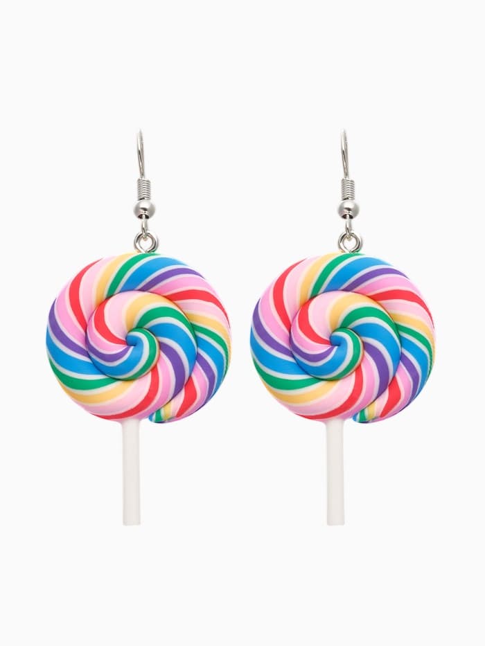 Серьги ассорти «Сладости», леденцы на палочке, цветные