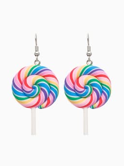 Серьги ассорти «Сладости», леденцы на палочке, цветные
