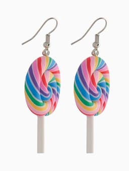 Серьги ассорти «Сладости», леденцы на палочке, цветные