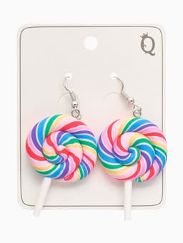 Серьги ассорти «Сладости», леденцы на палочке, цветные