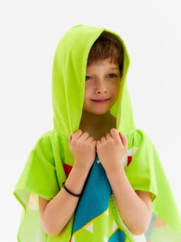 Полотенце - пончо детское махровое «Крошка Я. Дино», 60×120 см, хлопок 100%