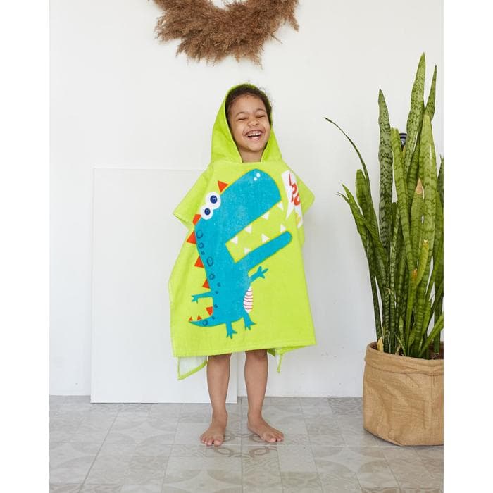 Полотенце - пончо детское махровое «Крошка Я. Дино», 60×120 см, хлопок 100%