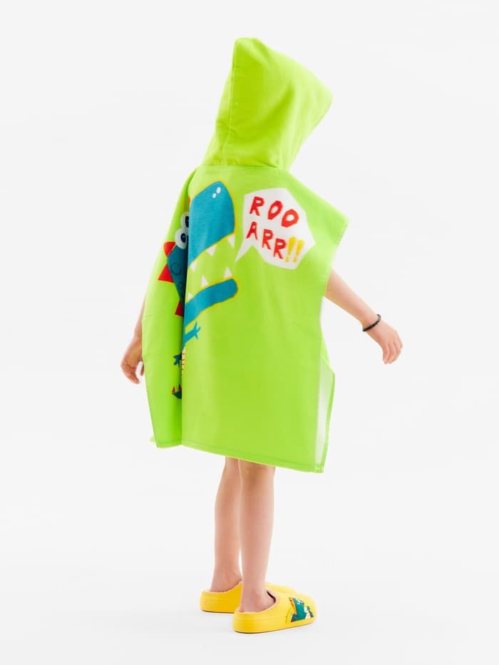 Полотенце - пончо детское махровое «Крошка Я. Дино», 60×120 см, хлопок 100%