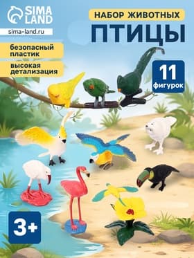 Набор животных «Птицы», 11 фигурок