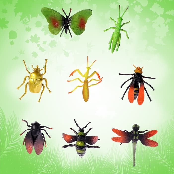 Набор насекомых «Лес», 8 фигурок, длина 12 см
