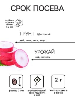 Семена Редис Смесь Скороспелых сортов,2 гр