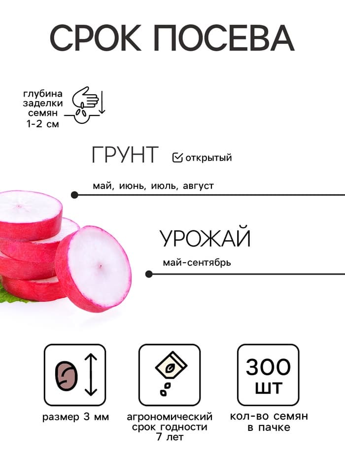 Семена Редис Смесь Скороспелых сортов,2 гр