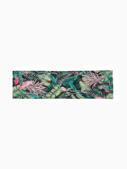 Дорожка на стол «Этель» Tropical parrots 40×146 см, 100% хлопок, саржа 190 г/м², зелёная/чёрная