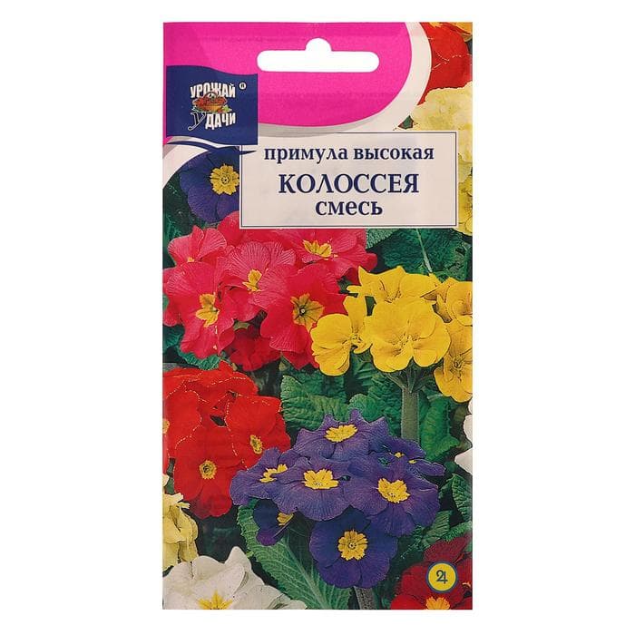 Семена цветов Примула «Колоссея», смесь, 0.03 г, «Урожай Удачи»