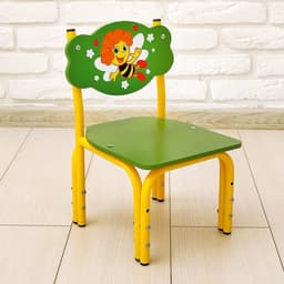 Стул детский регулируемый ZABIAKA «Пчела», группа роста 00 – 1, цвет зелёный/жёлтый