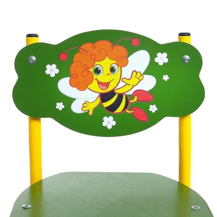 Стул детский регулируемый ZABIAKA «Пчела», группа роста 00 – 1, цвет зелёный/жёлтый