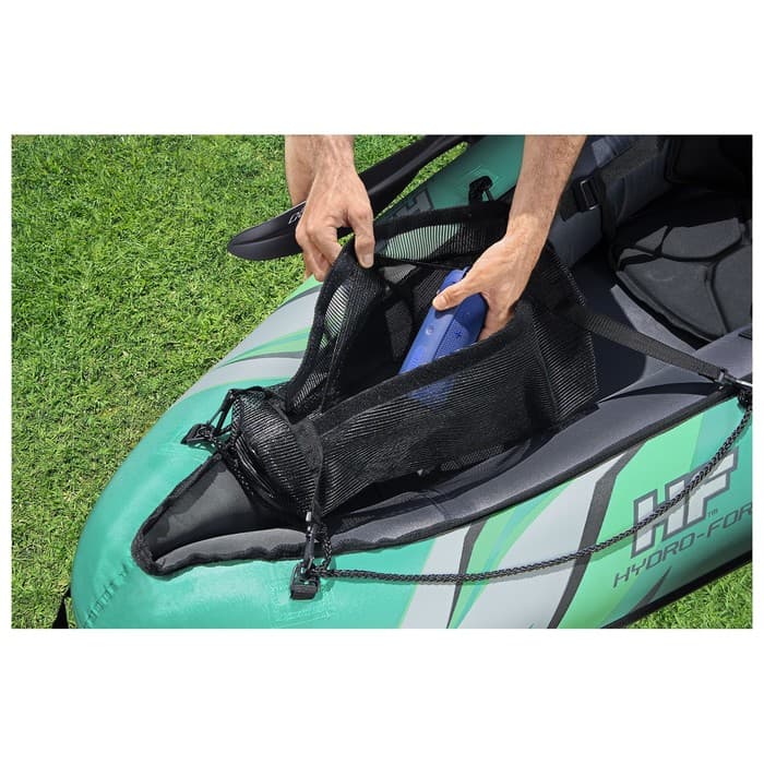 Байдарка Bestway Hydro-Force, двухместная, 330×86 см, комплект: 2 весла, ручной насос, 2 съёмных ребра, 2 сиденья, сумка, ремкомплект, 65052