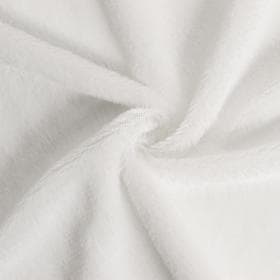 Ткань для рукоделия, мех на трикотажной основе, белая, лоскут 50×50 см
