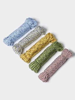 Верёвка бельевая Доляна, d=6 мм, длина 10 м, МИКС