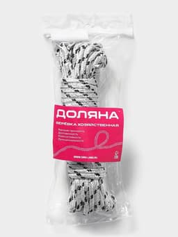 Верёвка бельевая Доляна, d=6 мм, длина 10 м, МИКС