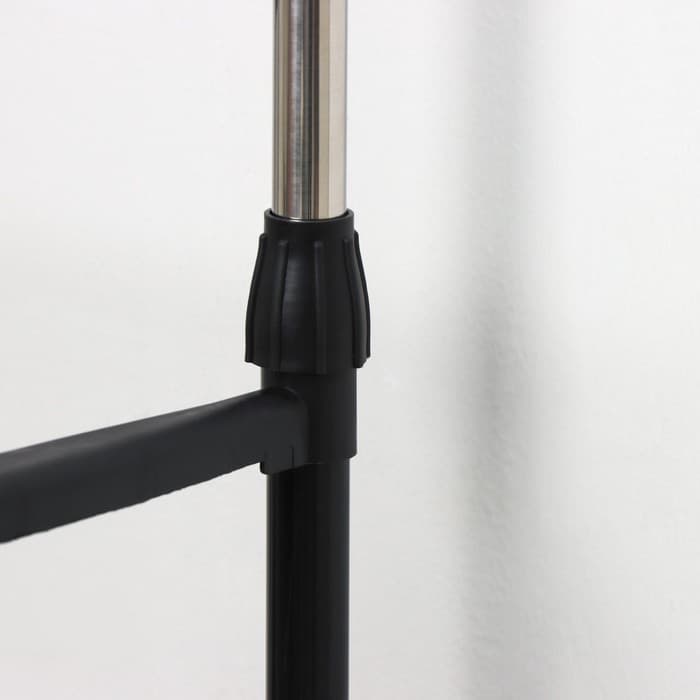 Вешалка - стойка напольная для одежды Доляна, телескопическая, 2 перекладины, 80(145) × 43×90(160) см