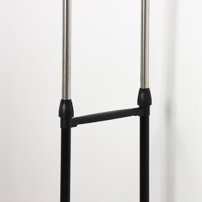 Вешалка - стойка напольная для одежды Доляна, телескопическая, 2 перекладины, 80(145) × 43×90(160) см