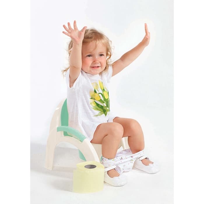 Горшок - стульчик с крышкой, мятный