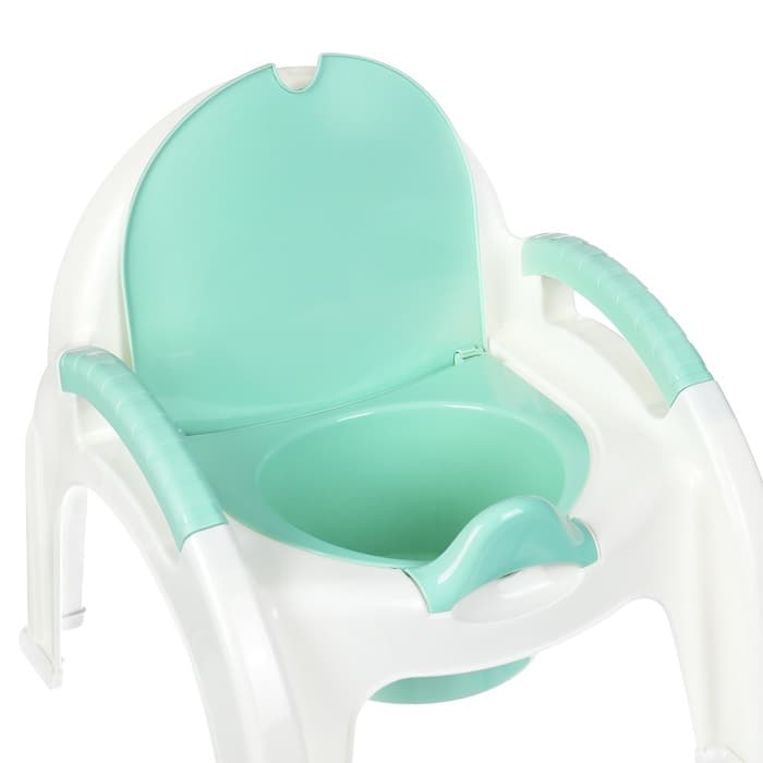 Горшок - стульчик с крышкой, мятный