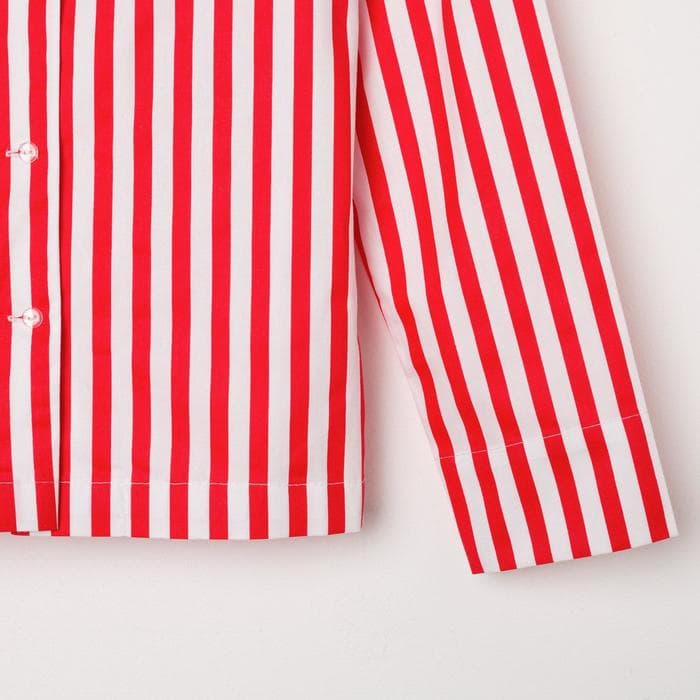 Рубашка женская KAFTAN "Полоса", размер 44-46, цвет белый/красный