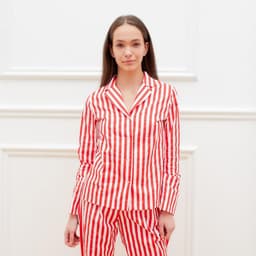 Рубашка женская KAFTAN "Полоса", размер 44-46, цвет белый/красный