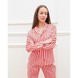Рубашка женская KAFTAN "Полоса", размер 44-46, цвет белый/красный