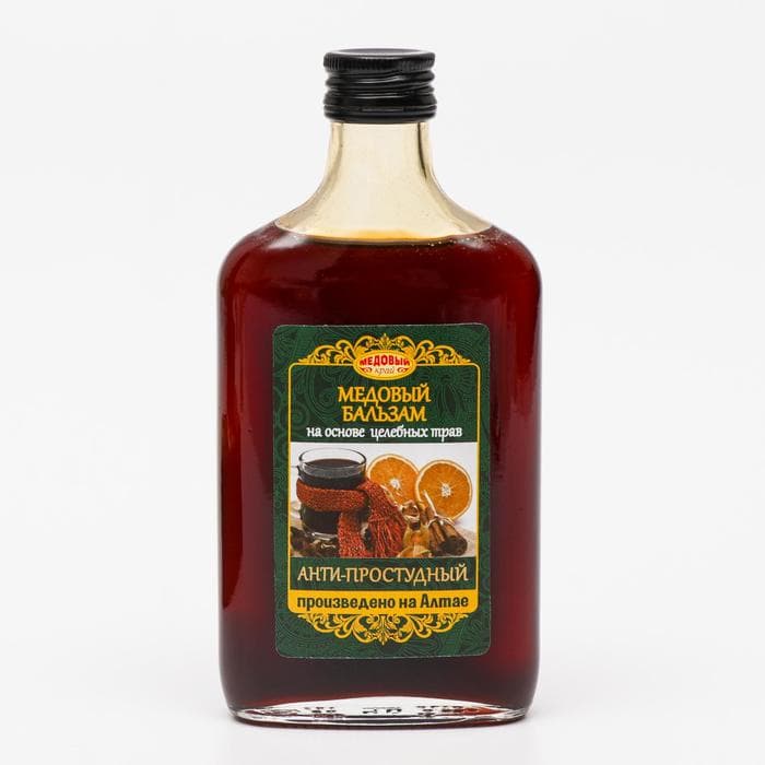 Безалкогольный алтайский медовый бальзам на травах «Анти-простудный» алтайский, 250 мл
