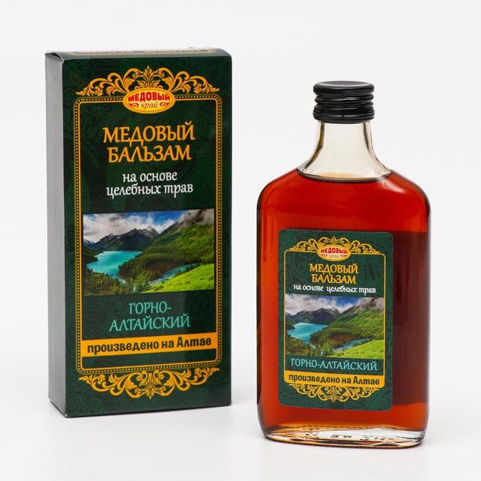 Безалкогольный алтайский медовый бальзам на травах «Горно-Алтайский», 250 мл