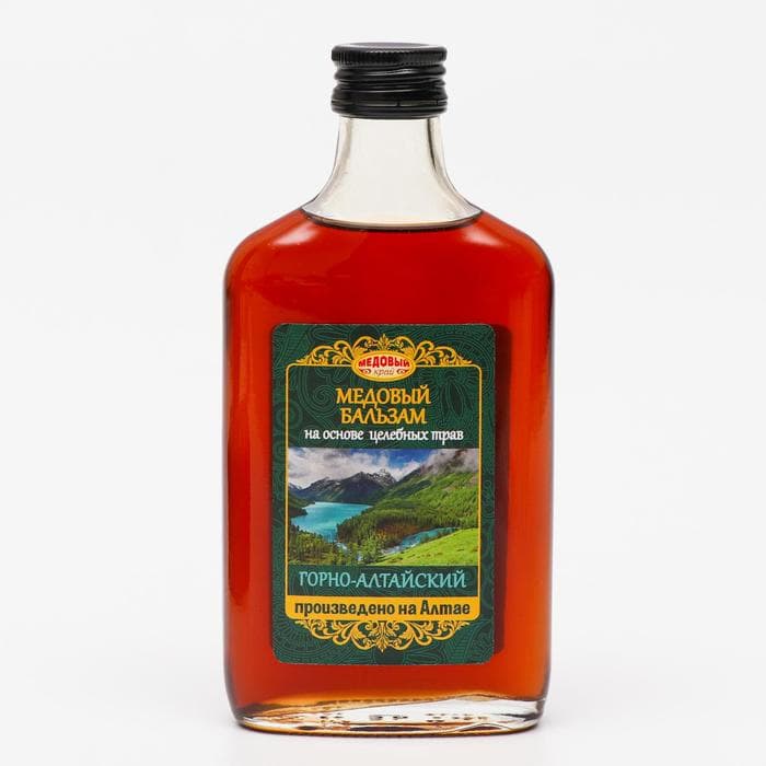 Безалкогольный алтайский медовый бальзам на травах «Горно-Алтайский», 250 мл