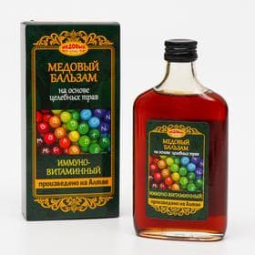 Безалкогольный алтайский медовый бальзам на травах «Иммуно-витаминный» алтайский, 250 мл